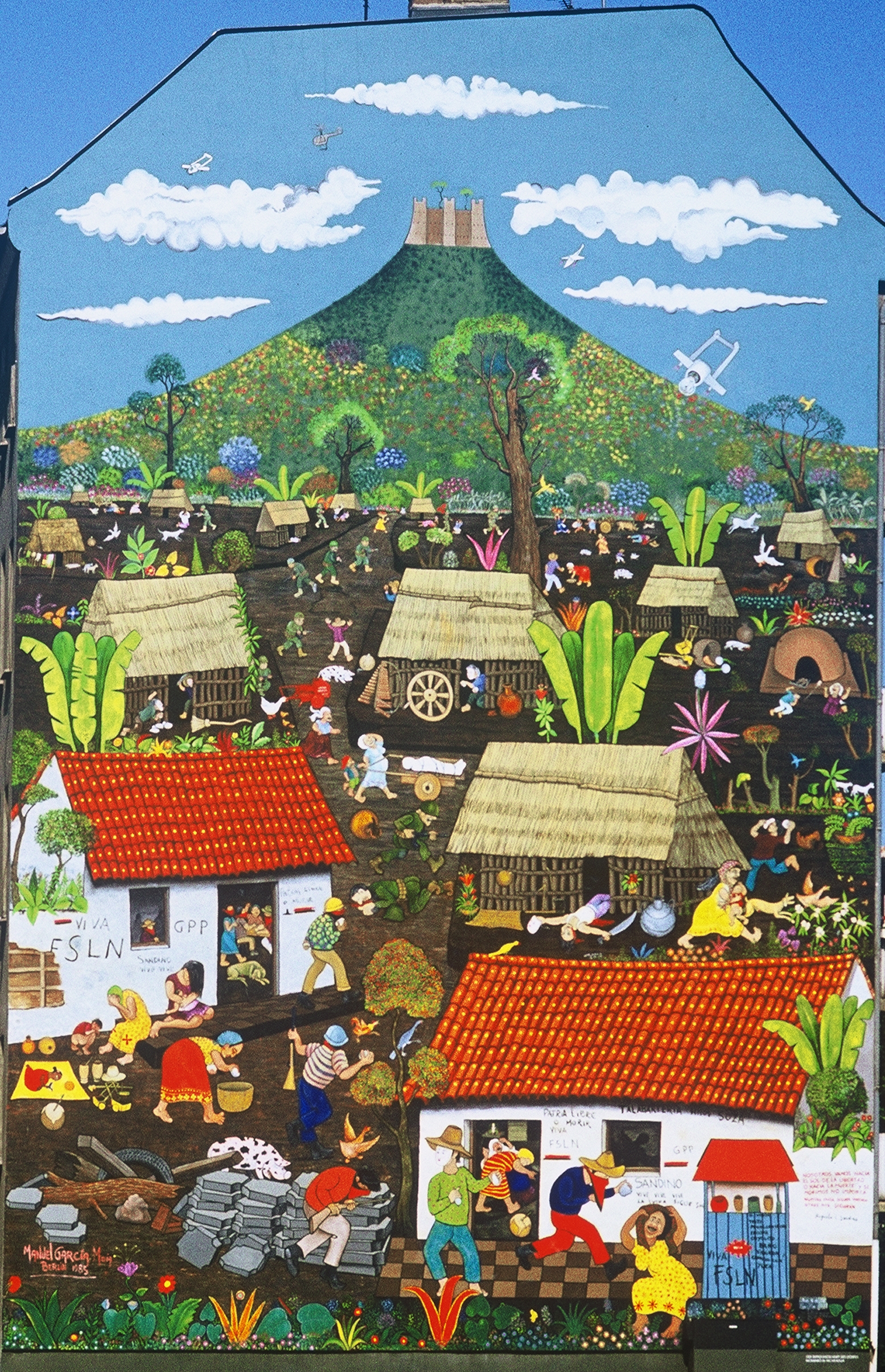 08.08.2019. Nicaragua- Wandgemälde nach Abschluss der 1. Restaurierungsphase. Foto: H.-Joachim Schemel